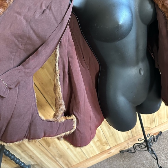 Vtg Kuhl Rich Brown Real Fur Teddy Cape for Women, Shrug, Shawl 40s 50s 60s Soft - Picture 5 of 13